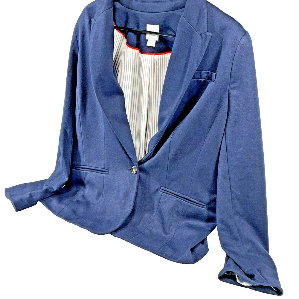 J.C.Penney  JCP Navy Blue Women’s Lined Career Blazer Business Extra Large - Picture 3 of 9